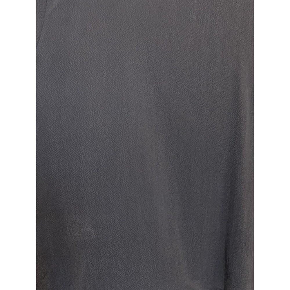 Vintage EILEEN FISHER Dark Blue 100% Silk Open Front Button Cardigan Casual MED - Picture 6 of 7